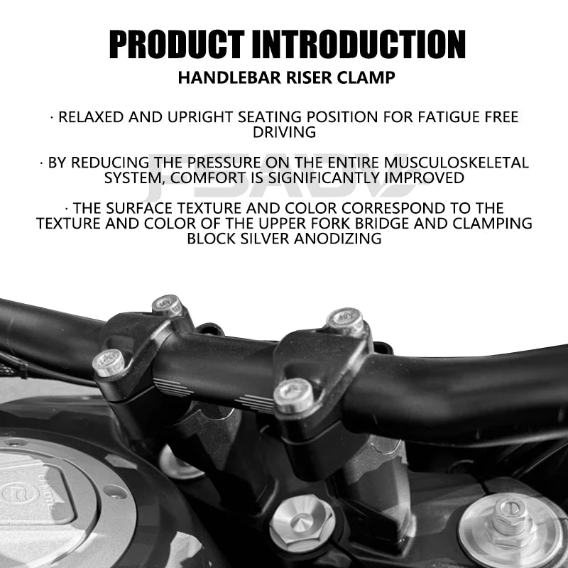 For CFMOTO 700MT Handlebar Risers Up Motorcycle Accessories Clamp Mount Handle Bar Riser Move Back Parts 700 MT ADV 2024 2025