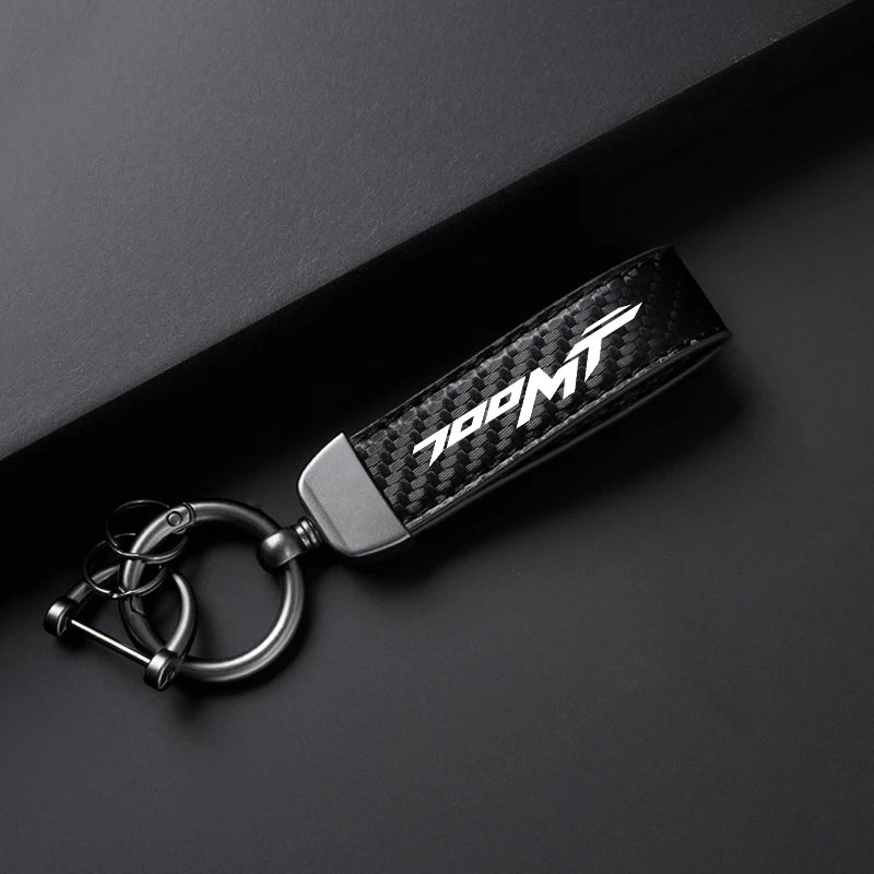 Motorcycle Accessories For CFMOTO 700MT 700 MT CF700 MT700 2024 2025 High-Grade Carbon Fiber Keychain Holder Keyring