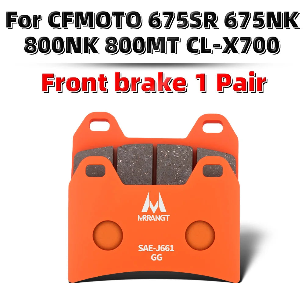 MRRANGT High Performance Ceramic Brake Pads Set fit for CFMOTO 700CL-X 700MT 675SR 675NK 500SR 800MT 800NK