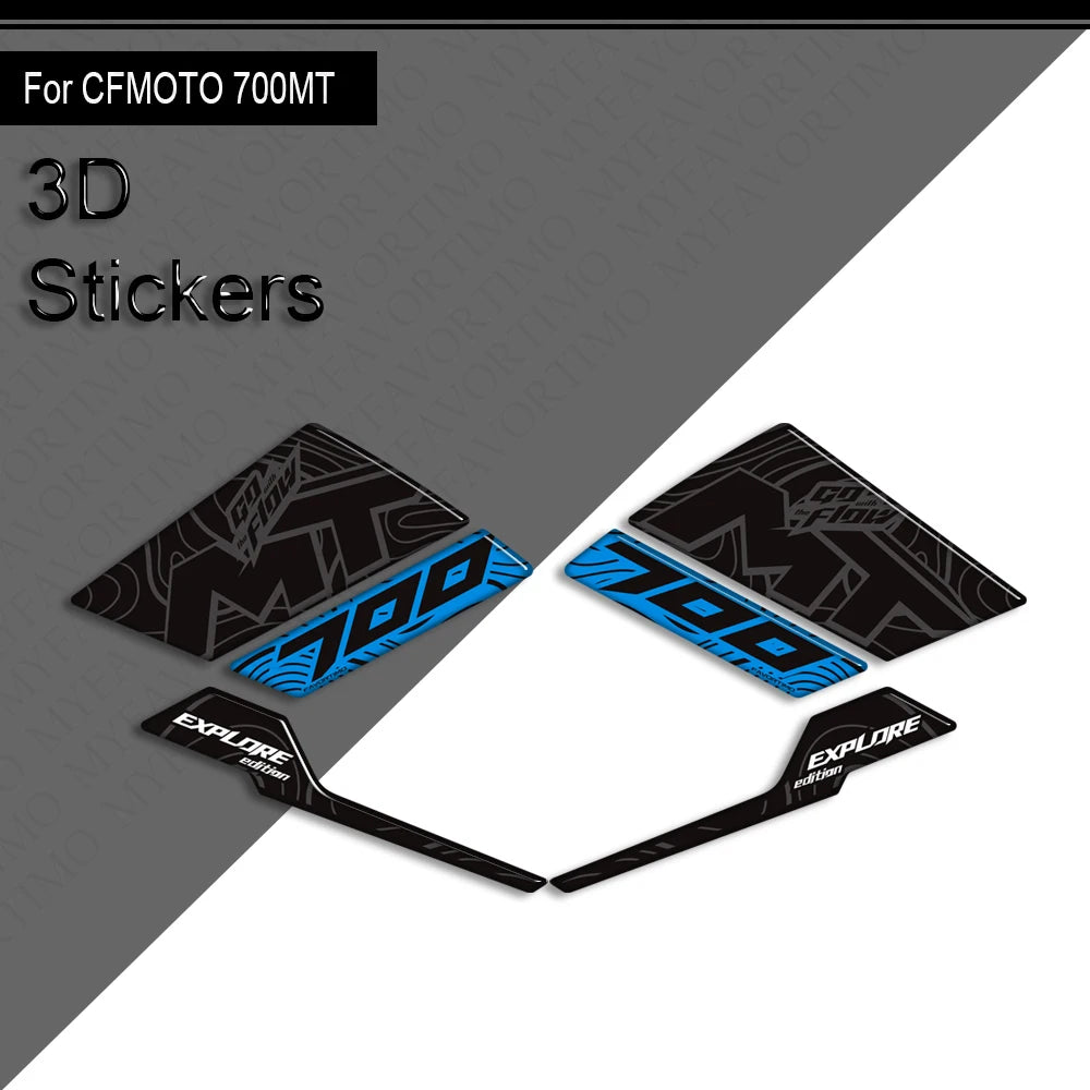For CFMOTO CF MOTO 700MT 700 MT Touring Bike Adventure ADV Tank Pad Side Grips Gas Fuel Oil Knee Protector Stickers Decals