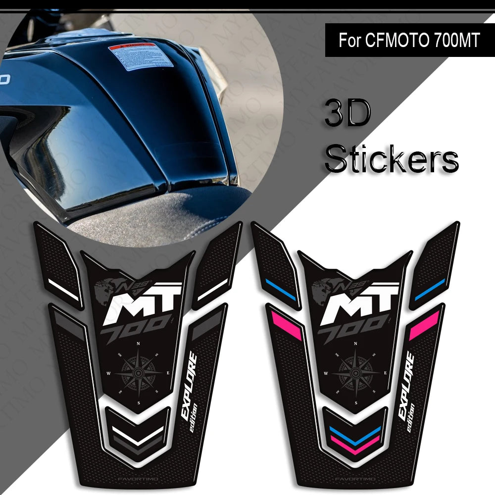 For CFMOTO CF MOTO 700MT 700 MT Touring Bike Adventure ADV Tank Pad Side Grips Gas Fuel Oil Knee Protector Stickers Decals
