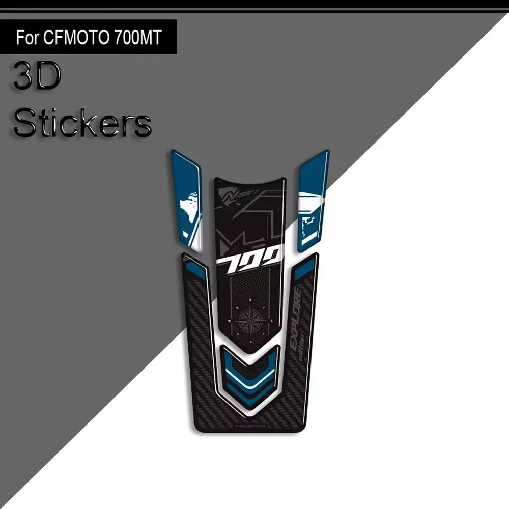 For CFMOTO 700MT 700 MT 2023 2024 2025 Motorcycle Accessories 3D Epoxy Tank Pad Side Grips Gas Fuel Oil Protector Stickers Decal
