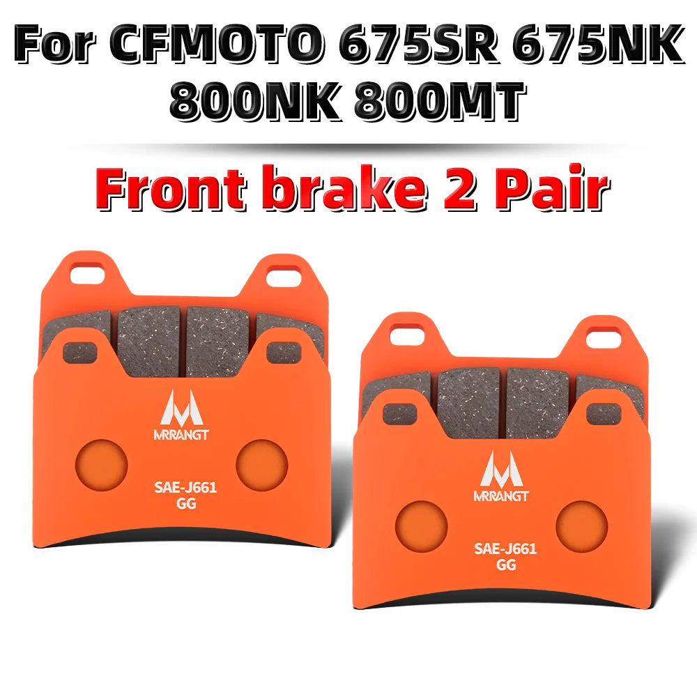 MRRANGT High Performance Ceramic Brake Pads Set fit for CFMOTO 700CL-X 700MT 675SR 675NK 500SR 800MT 800NK