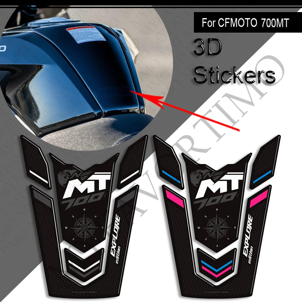 NEW Motorcycle For CFMOTO 700MT Touring Bike Adventure Tank Pad Side Grips Gas Fuel Oil Knee Protector Stickers Decals 700 mt