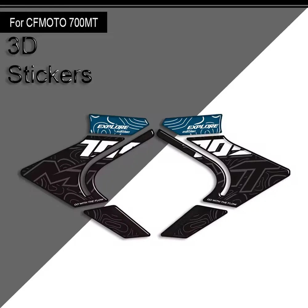 For CFMOTO 700MT 700 MT 2023 2024 2025 Motorcycle Accessories 3D Epoxy Tank Pad Side Grips Gas Fuel Oil Protector Stickers Decal