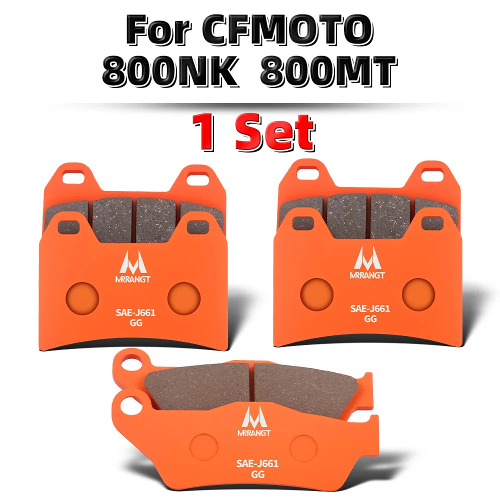 MRRANGT Low Noise High Performance Ceramic Brake Pads Set fit for CFMOTO 700CL-X 700MT 675SR 675NK 500SR 800MT 800NK