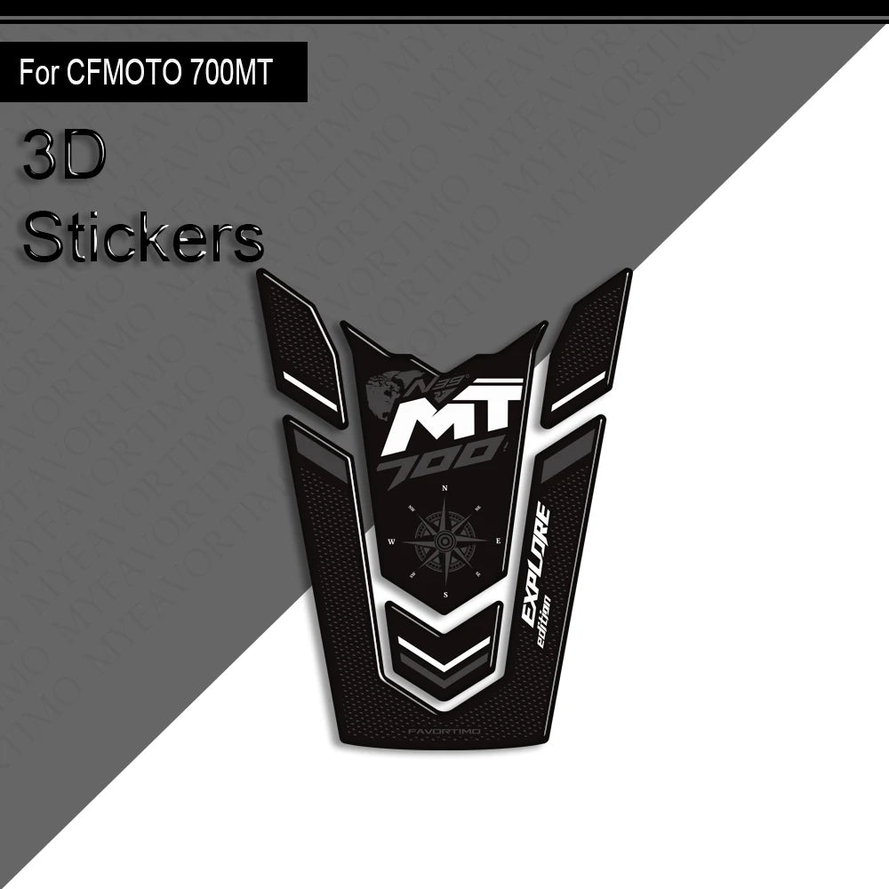 For CFMOTO CF MOTO 700MT 700 MT Touring Bike Adventure ADV Tank Pad Side Grips Gas Fuel Oil Knee Protector Stickers Decals