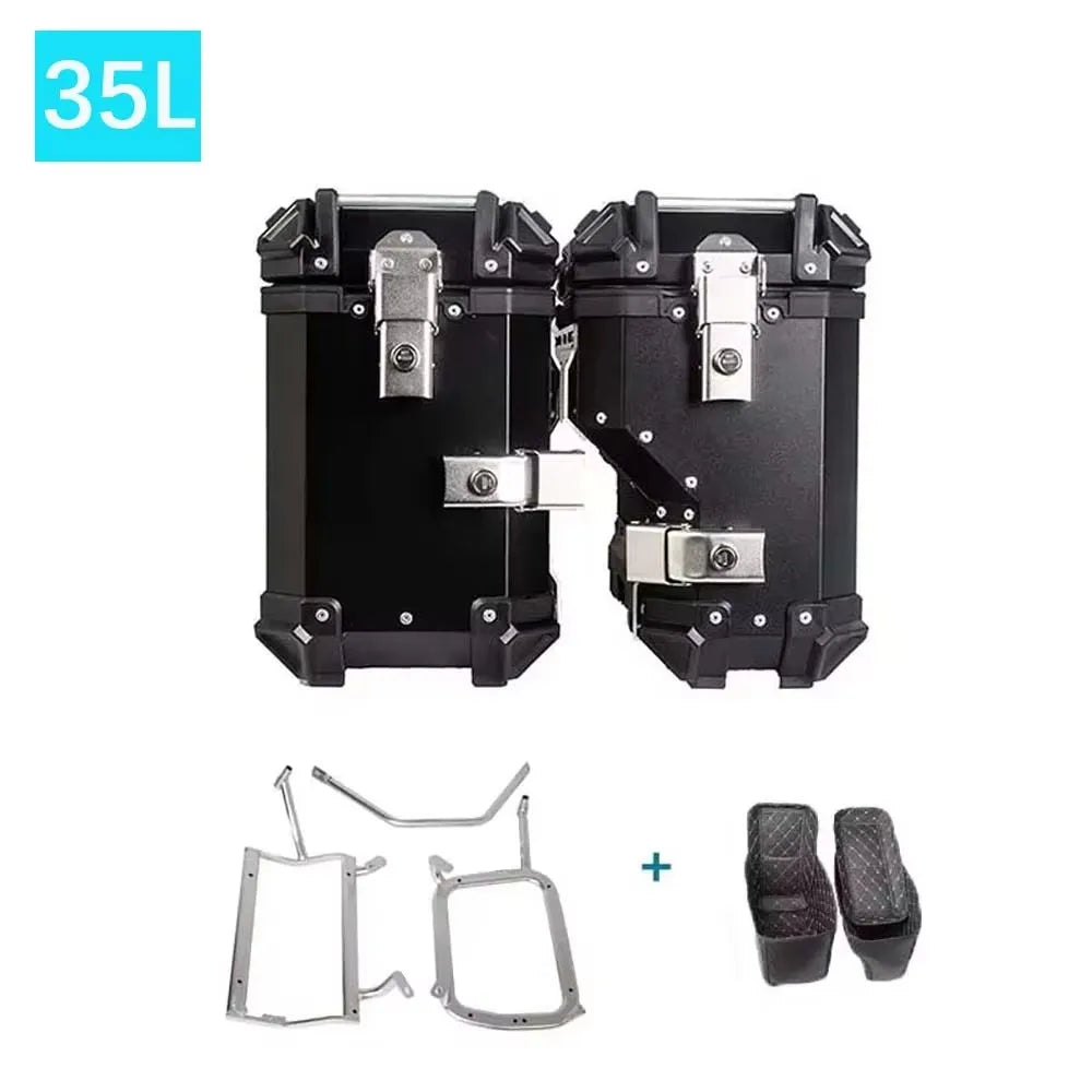 35L 45L suitable for CFMOTO 700MT motorcycle three box set: side storage box, trunk, side box, aluminum modification accessories