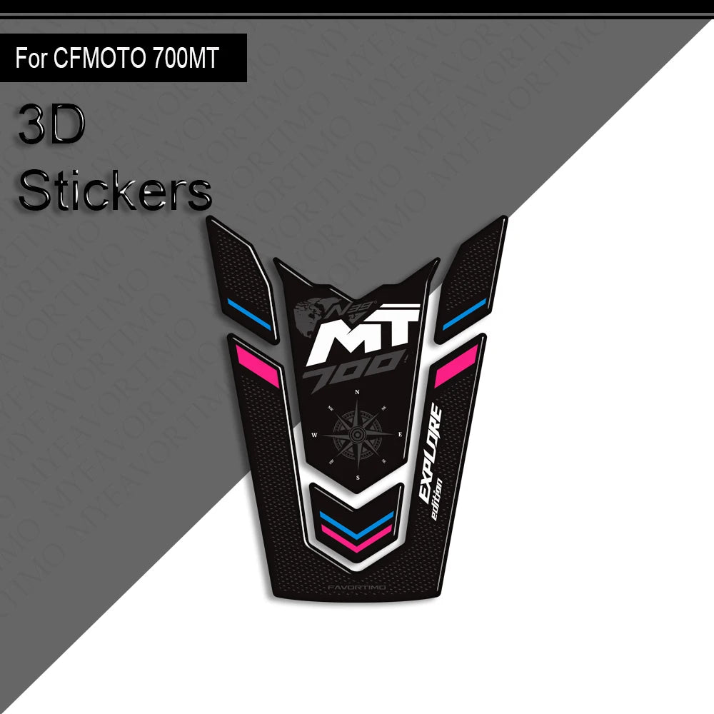 For CFMOTO CF MOTO 700MT 700 MT Touring Bike Adventure ADV Tank Pad Side Grips Gas Fuel Oil Knee Protector Stickers Decals