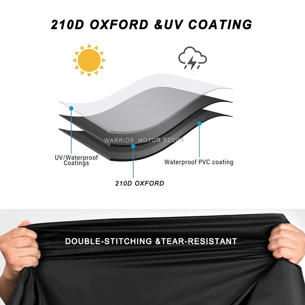 For CFMOTO 700MT Motorcycle Cover UV Protective Dustproof Snowproof Waterproof Outdoors Rain Motorcycle Waterproof Cover
