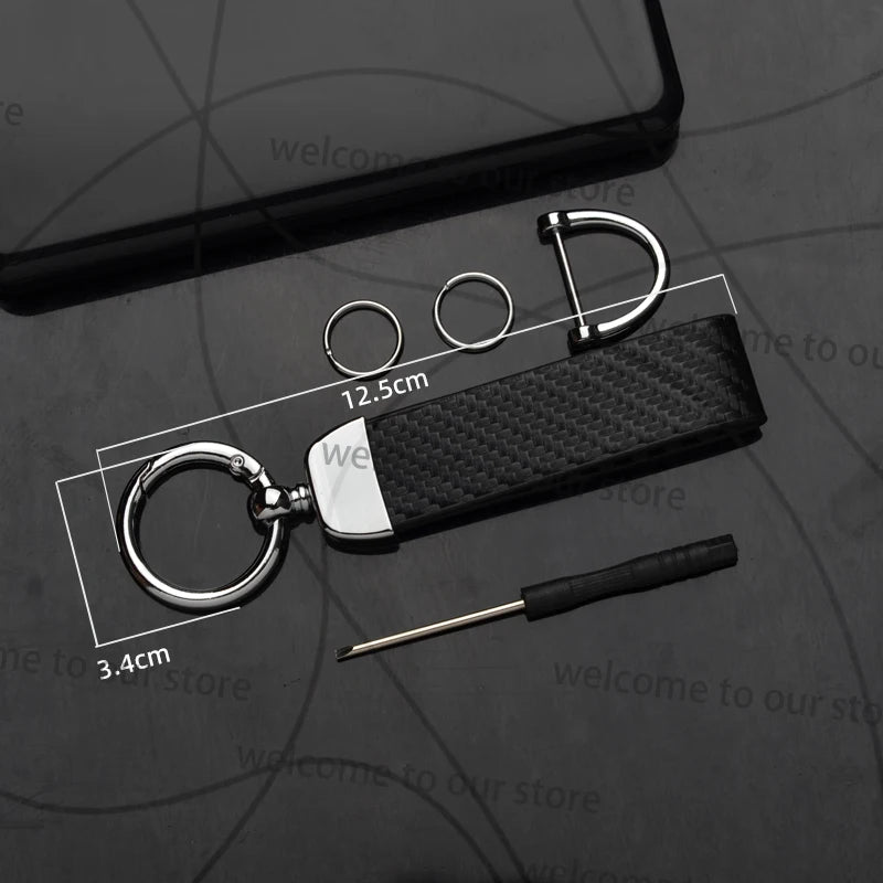 For CFMOTO 450MT 700MT MT Logo Emblem Motorcycle Carbon Fiber Leather Zinc Alloy Keychain Microfiber Key Chain Accessories