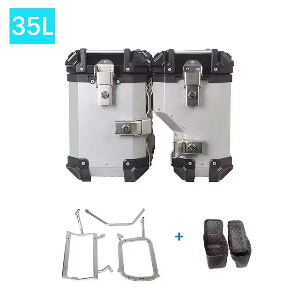 35L 45L suitable for CFMOTO 700MT motorcycle three box set: side storage box, trunk, side box, aluminum modification accessories