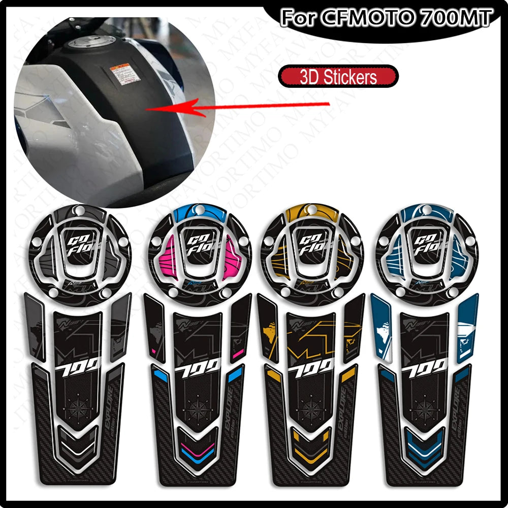 For CFMOTO CF MOTO 700MT 700 MT Touring Bike Adventure ADV Tank Pad Side Grips Gas Fuel Oil Knee Protector Stickers Decals