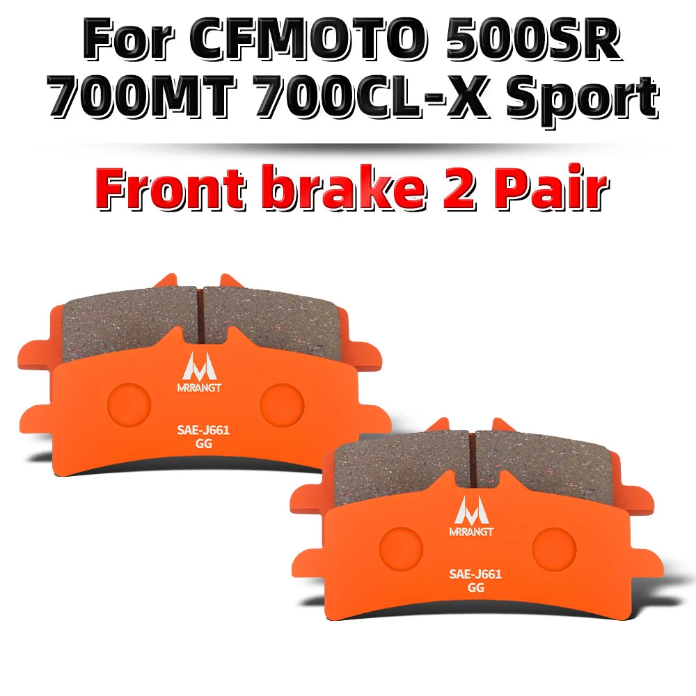 MRRANGT Low Noise High Performance Ceramic Brake Pads Set fit for CFMOTO 700CL-X 700MT 675SR 675NK 500SR 800MT 800NK
