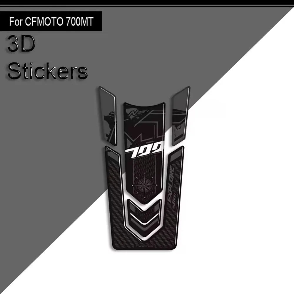 For CFMOTO 700MT 700 MT 2023 2024 2025 Motorcycle Accessories 3D Epoxy Tank Pad Side Grips Gas Fuel Oil Protector Stickers Decal