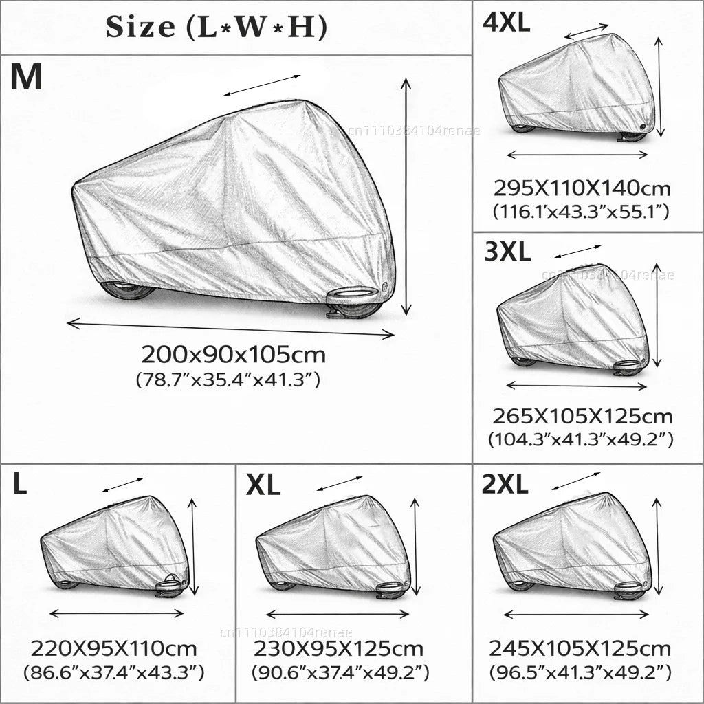 For CF MOTO 700MT 700 MT 190T Motorcycle Cover Waterproof Dustproof UV Protection All Season
