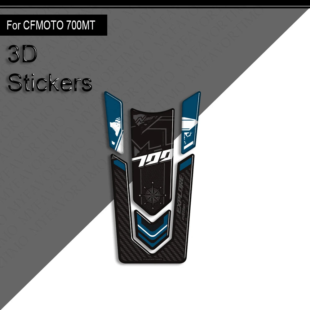 For CFMOTO CF MOTO 700MT 700 MT Touring Bike Adventure ADV Tank Pad Side Grips Gas Fuel Oil Knee Protector Stickers Decals