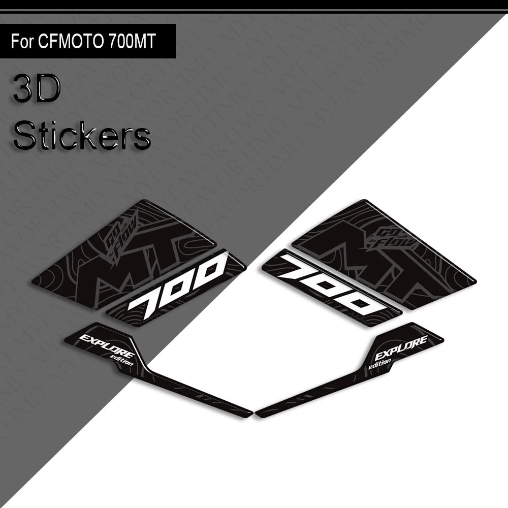 For CFMOTO CF MOTO 700MT 700 MT Touring Bike Adventure ADV Tank Pad Side Grips Gas Fuel Oil Knee Protector Stickers Decals