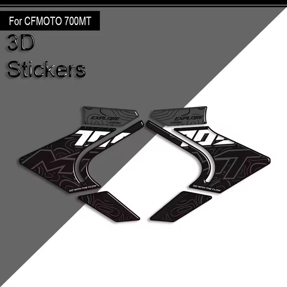 For CFMOTO 700MT 700 MT 2023 2024 2025 Motorcycle Accessories 3D Epoxy Tank Pad Side Grips Gas Fuel Oil Protector Stickers Decal