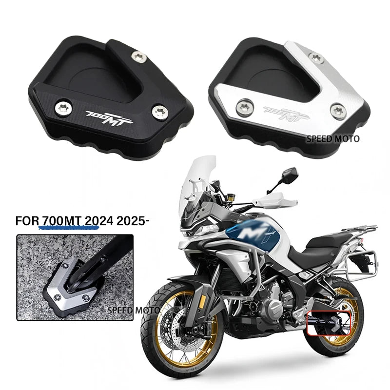 For CFMOTO 700MT 700 MT 700 MT700 2024 2025 Motorcycle Accessories Kickstand Foot Side Stand Extension Enlarger Plate Pad Parts