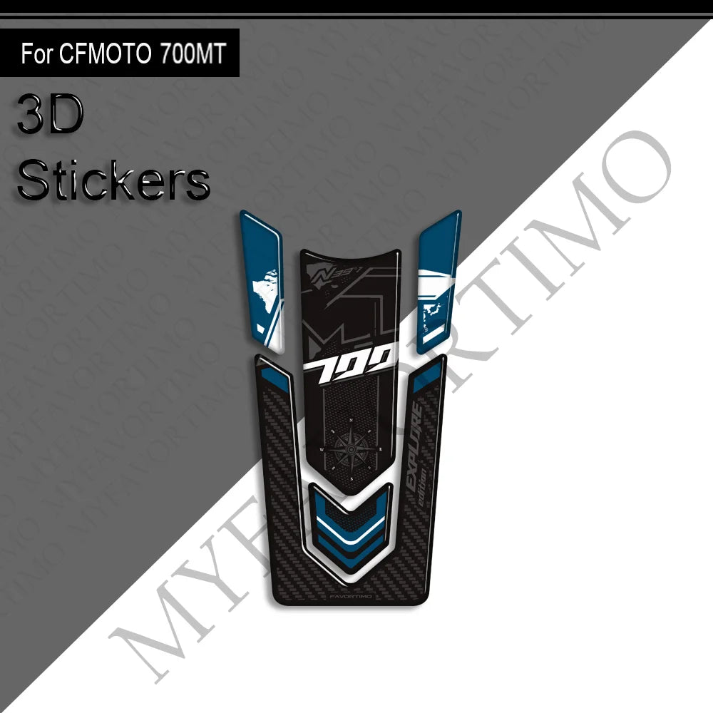 NEW Motorcycle For CFMOTO 700MT Touring Bike Adventure Tank Pad Side Grips Gas Fuel Oil Knee Protector Stickers Decals 700 mt