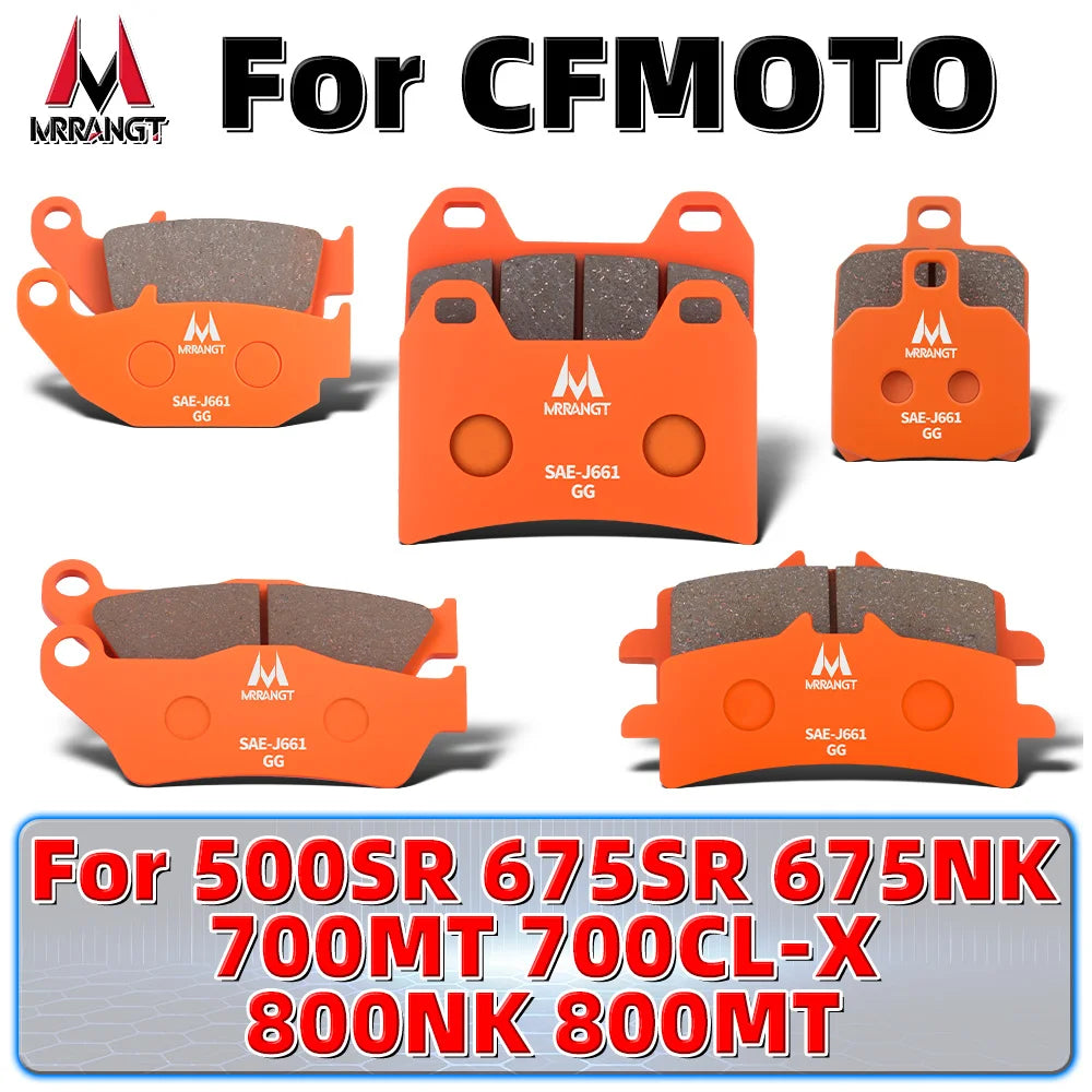 MRRANGT High Performance Ceramic Brake Pads Set fit for CFMOTO 700CL-X 700MT 675SR 675NK 500SR 800MT 800NK