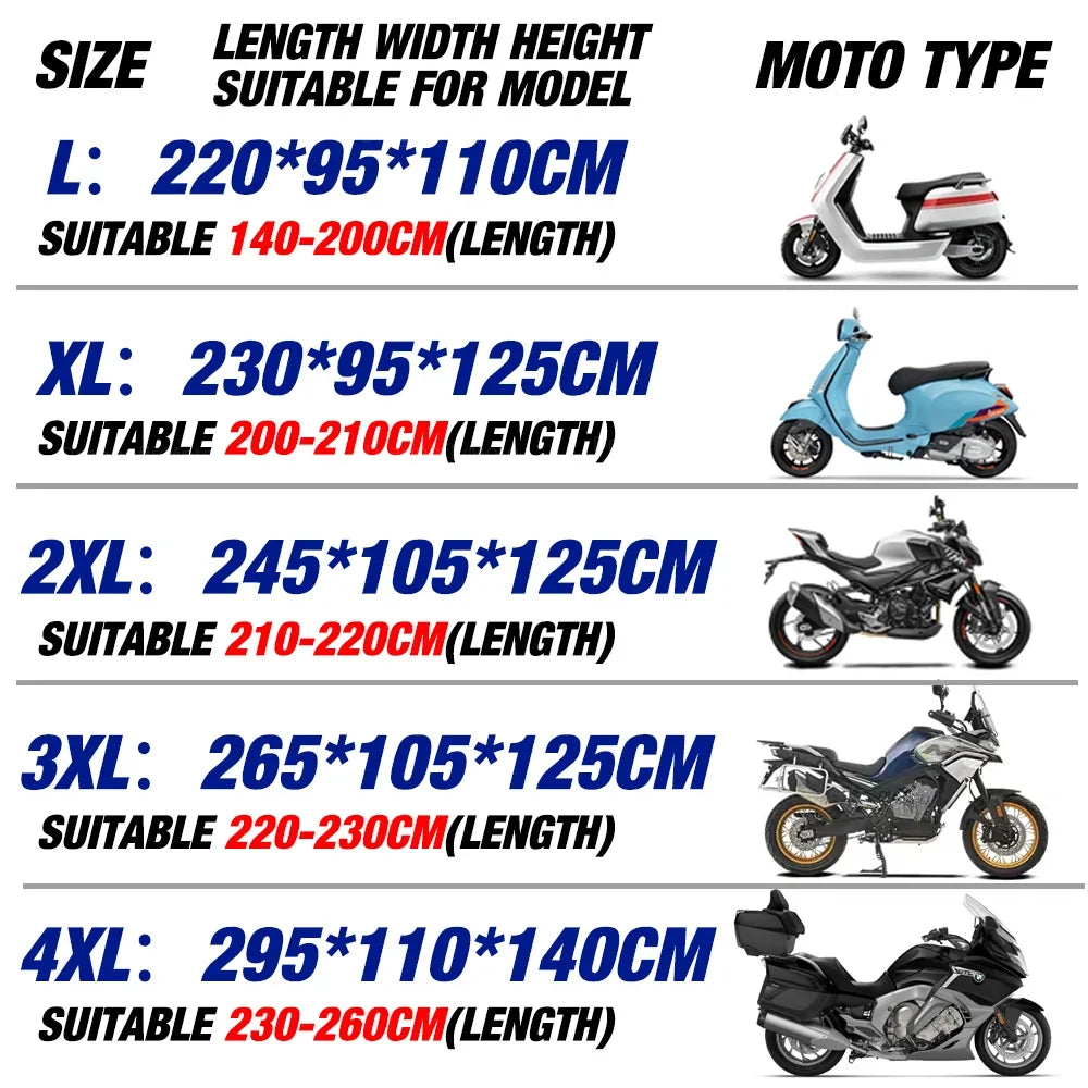For Cfmoto Cf moto 450Mt 650Mt 700Mt 800Mt 450 700 800 Mt 190T Waterproof Motorcycle Covers Motors Dust Rain Snow UV Protector