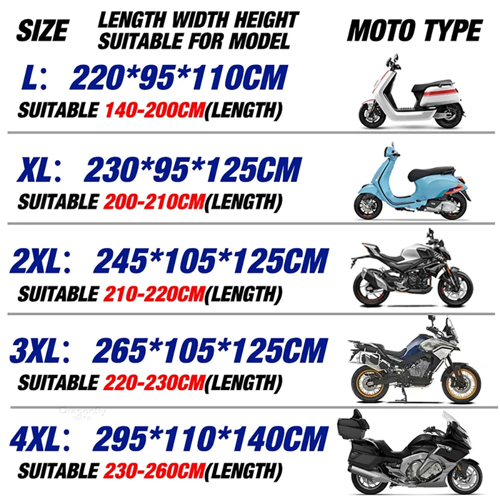 For Cfmoto Cf moto 450Mt 650Mt 700Mt 800Mt 450 700 800 Mt Motorcycle Cover Thick 210D Waterproof Outdoor Uv Protective Dust Rain