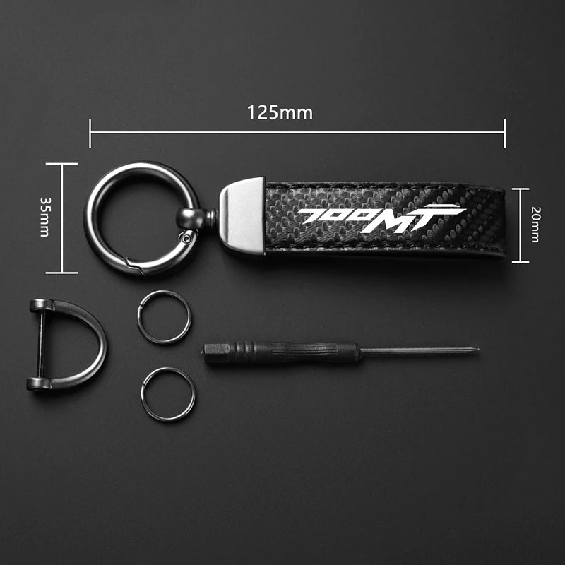 Motorcycle Accessories For CFMOTO 700MT 700 MT CF700 MT700 2024 2025 High-Grade Carbon Fiber Keychain Holder Keyring