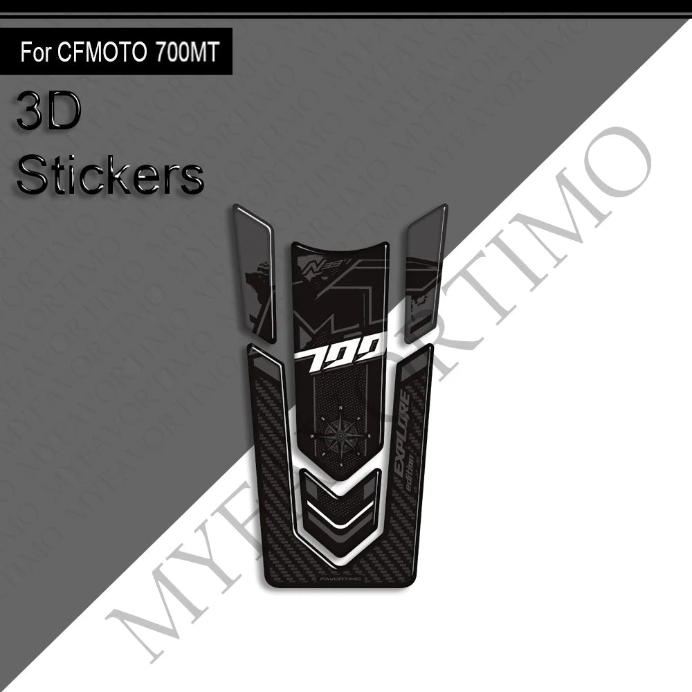 NEW Motorcycle For CFMOTO 700MT Touring Bike Adventure Tank Pad Side Grips Gas Fuel Oil Knee Protector Stickers Decals 700 mt