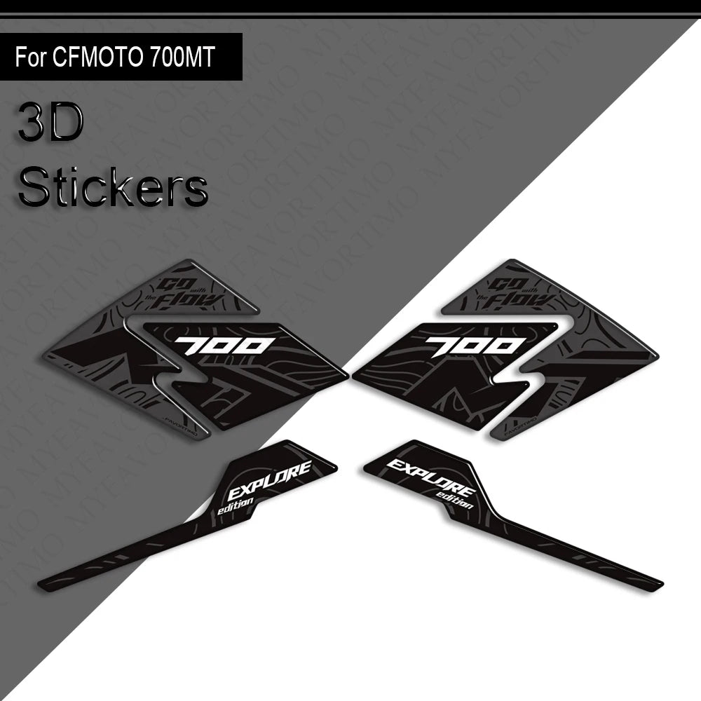 For CFMOTO CF MOTO 700MT 700 MT Touring Bike Adventure ADV Tank Pad Side Grips Gas Fuel Oil Knee Protector Stickers Decals
