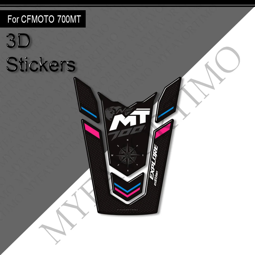 NEW Motorcycle For CFMOTO 700MT Touring Bike Adventure Tank Pad Side Grips Gas Fuel Oil Knee Protector Stickers Decals 700 mt