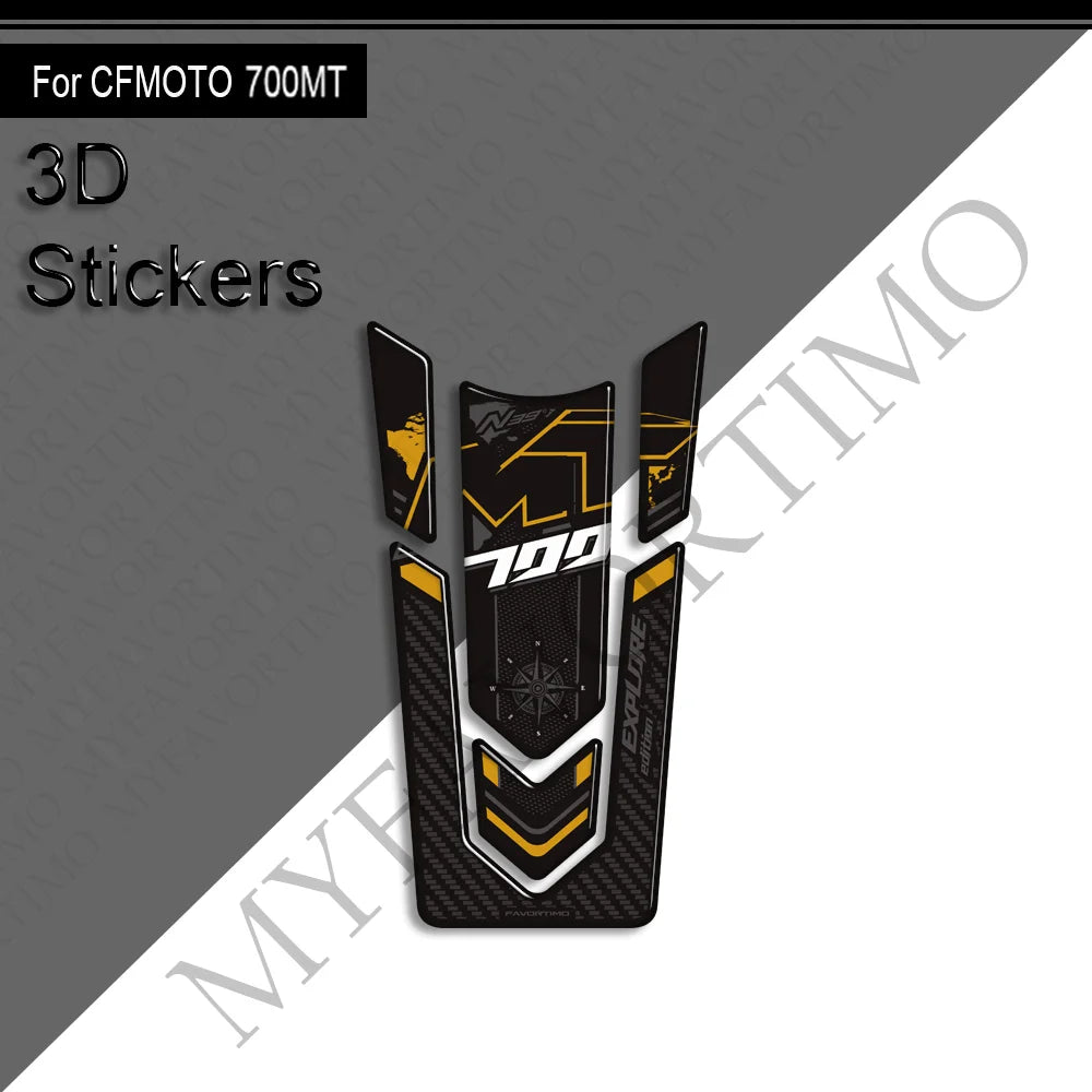 NEW Motorcycle For CFMOTO 700MT Touring Bike Adventure Tank Pad Side Grips Gas Fuel Oil Knee Protector Stickers Decals 700 mt
