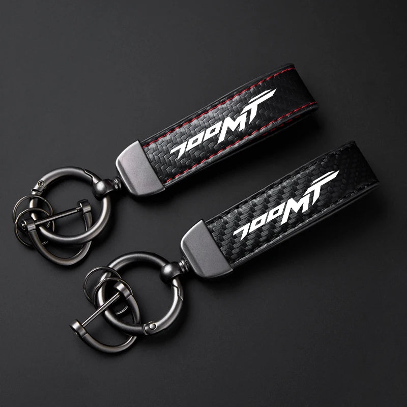 Motorcycle Accessories For CFMOTO 700MT 700 MT CF700 MT700 2024 2025 High-Grade Carbon Fiber Keychain Holder Keyring