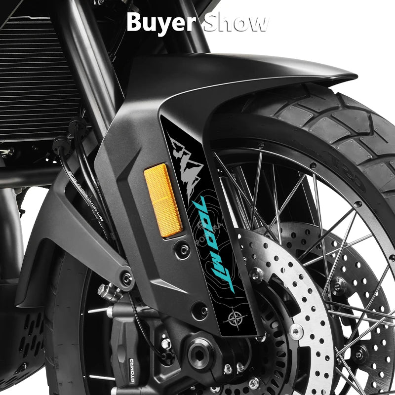 POSFIRA Motorcycle Front Fender Stickers Vinyl Decals for CF Moto 700 MT CFMoto 700MT MT700 2025 Mudguard Decoration Accessories