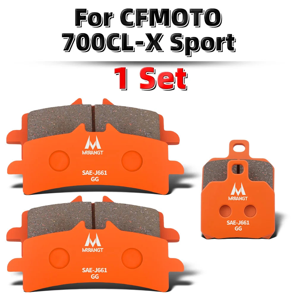 MRRANGT Low Noise High Performance Ceramic Brake Pads Set fit for CFMOTO 700CL-X 700MT 675SR 675NK 500SR 800MT 800NK