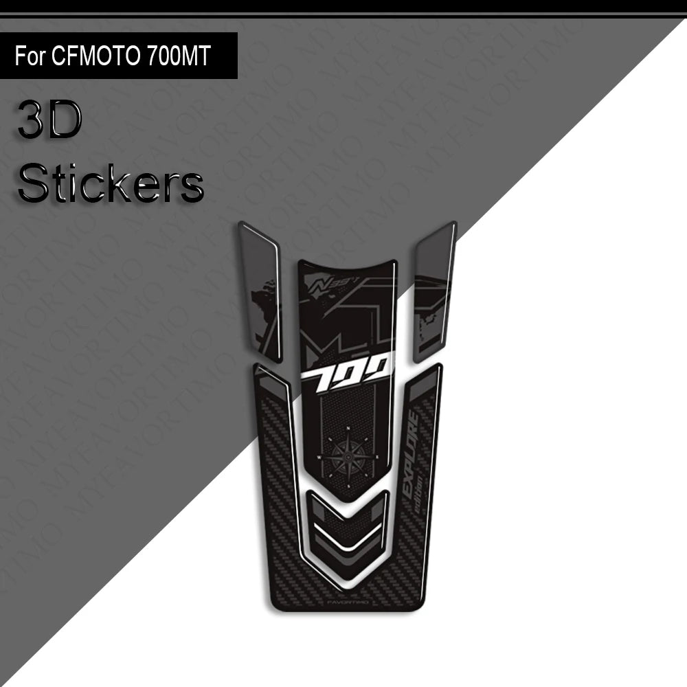 For CFMOTO CF MOTO 700MT 700 MT Touring Bike Adventure ADV Tank Pad Side Grips Gas Fuel Oil Knee Protector Stickers Decals