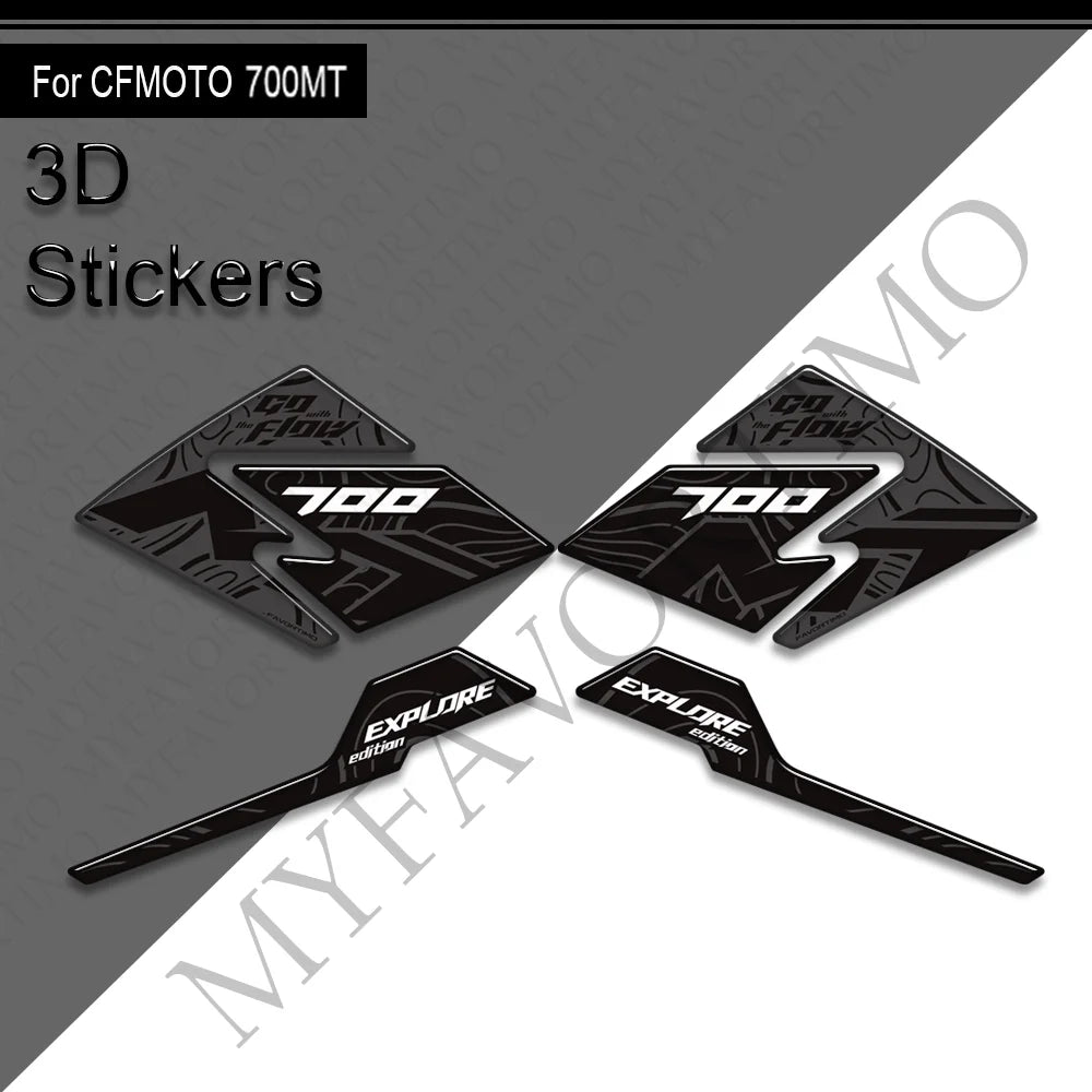 NEW Motorcycle For CFMOTO 700MT Touring Bike Adventure Tank Pad Side Grips Gas Fuel Oil Knee Protector Stickers Decals 700 mt
