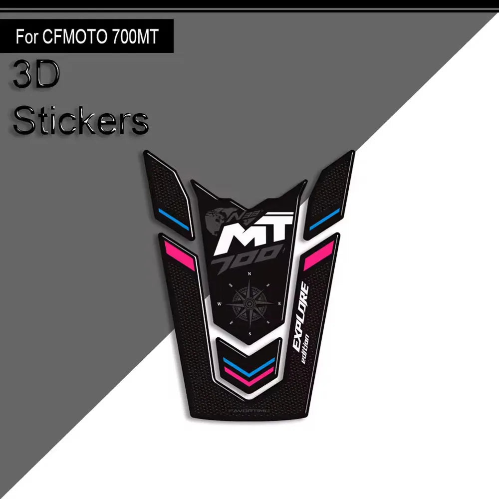 For CFMOTO 700MT 700 MT 2023 2024 2025 Motorcycle Accessories 3D Epoxy Tank Pad Side Grips Gas Fuel Oil Protector Stickers Decal