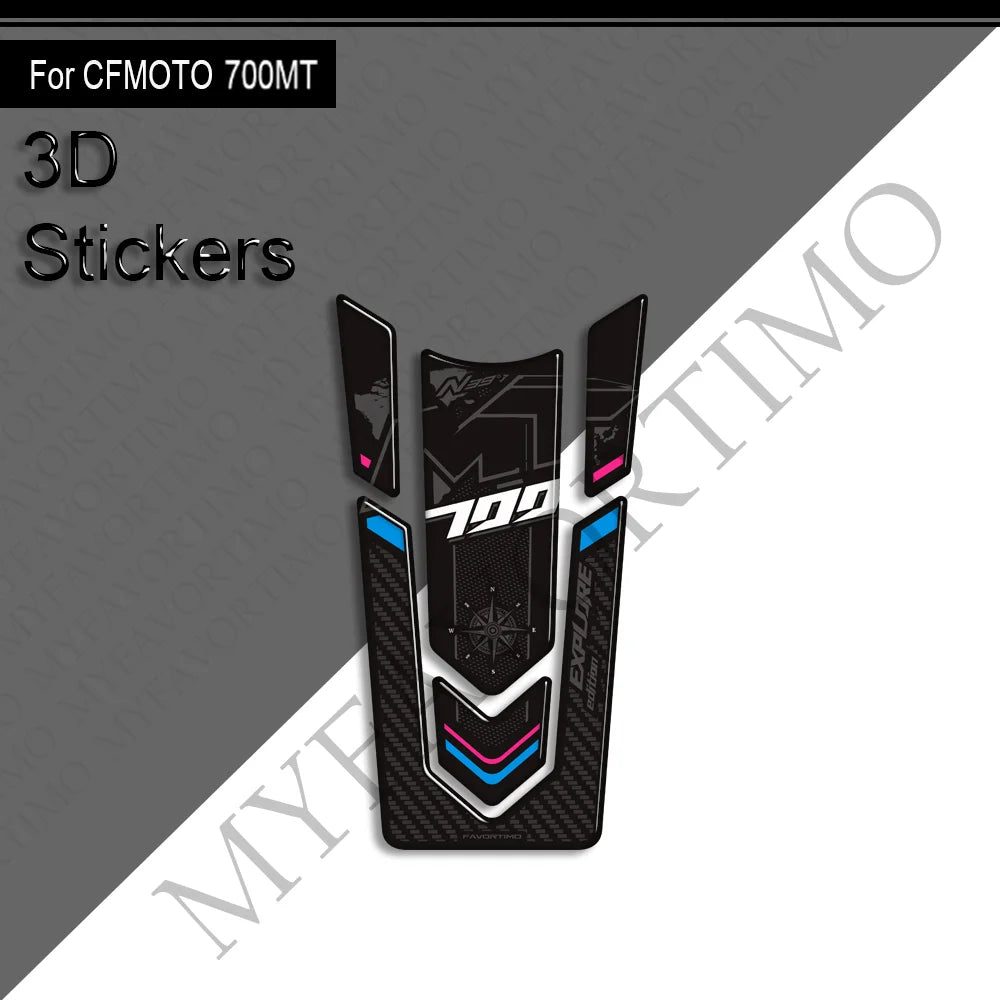 NEW Motorcycle For CFMOTO 700MT Touring Bike Adventure Tank Pad Side Grips Gas Fuel Oil Knee Protector Stickers Decals 700 mt