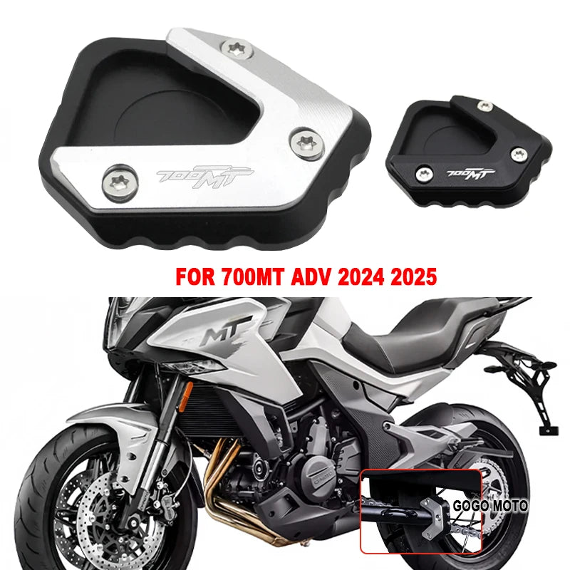 2025 For CFMOTO 700 MT 700MT MT700 ADV 2024 Motorcycle Accessories CF700 Foot Side Stand Enlarger Plate Pad Kickstand Extension