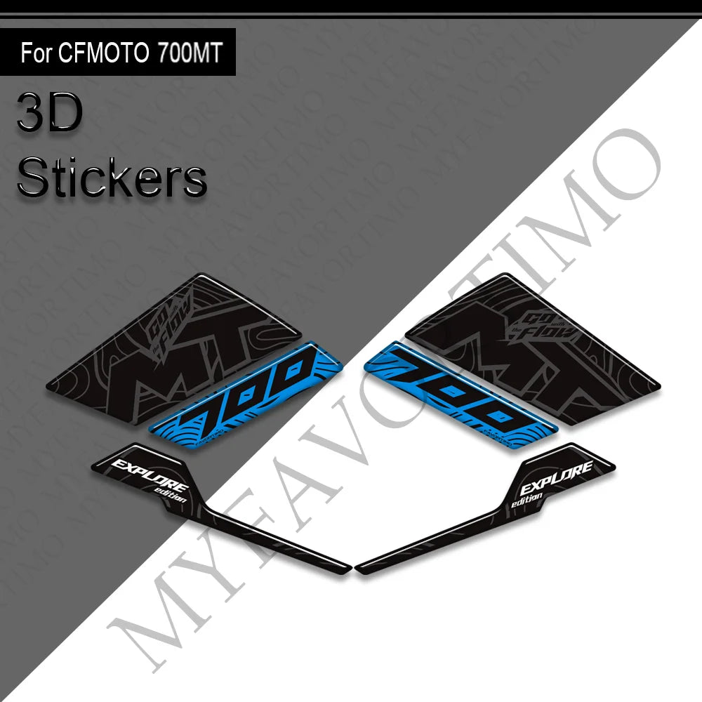 NEW Motorcycle For CFMOTO 700MT Touring Bike Adventure Tank Pad Side Grips Gas Fuel Oil Knee Protector Stickers Decals 700 mt