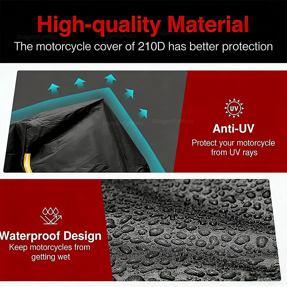 For Cfmoto Cf moto 450Mt 650Mt 700Mt 800Mt 450 700 800 Mt Motorcycle Cover Thick 210D Waterproof Outdoor Uv Protective Dust Rain